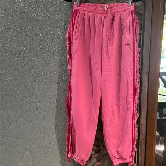 Adidas Originals Pink Fringe Pants RARE M - Picture 2 of 5